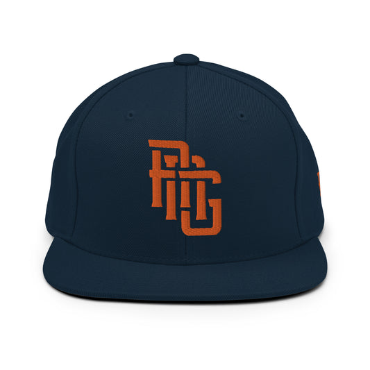 "ANG" Wool Blend Snapback | E Luna Brand ESSENTIAL | 2 Orange Thread Logos