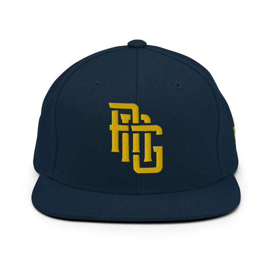 "ANG" Wool Blend Snapback | E Luna Brand ESSENTIAL | 2 Gold Thread Logos