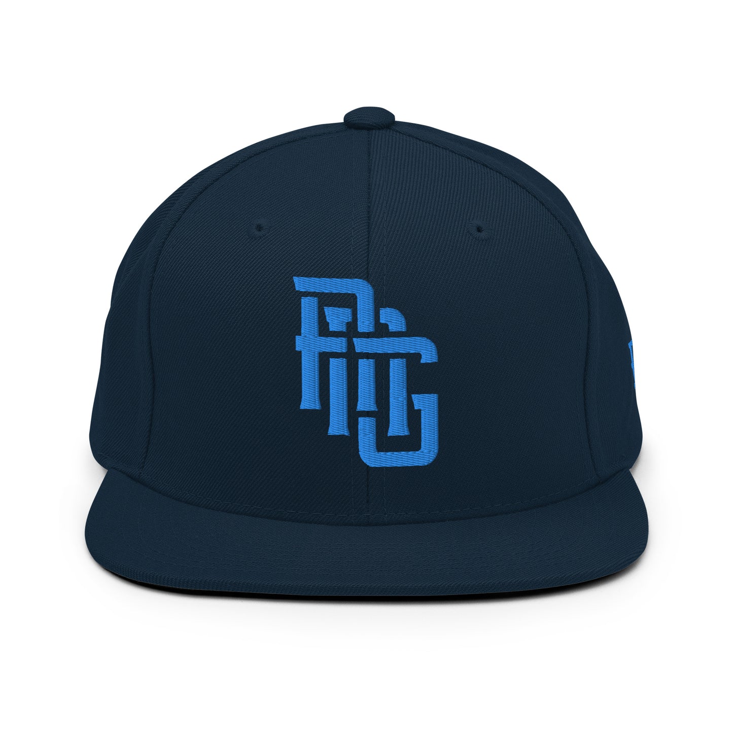 "ANG" Wool Blend Snapback | E Luna Brand ESSENTIAL | 2 Aqua/Teal Thread Logos
