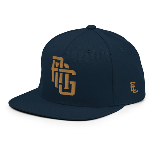 "ANG" Wool Blend Snapback | E Luna Brand ESSENTIAL | 2 Old Gold Thread Logos