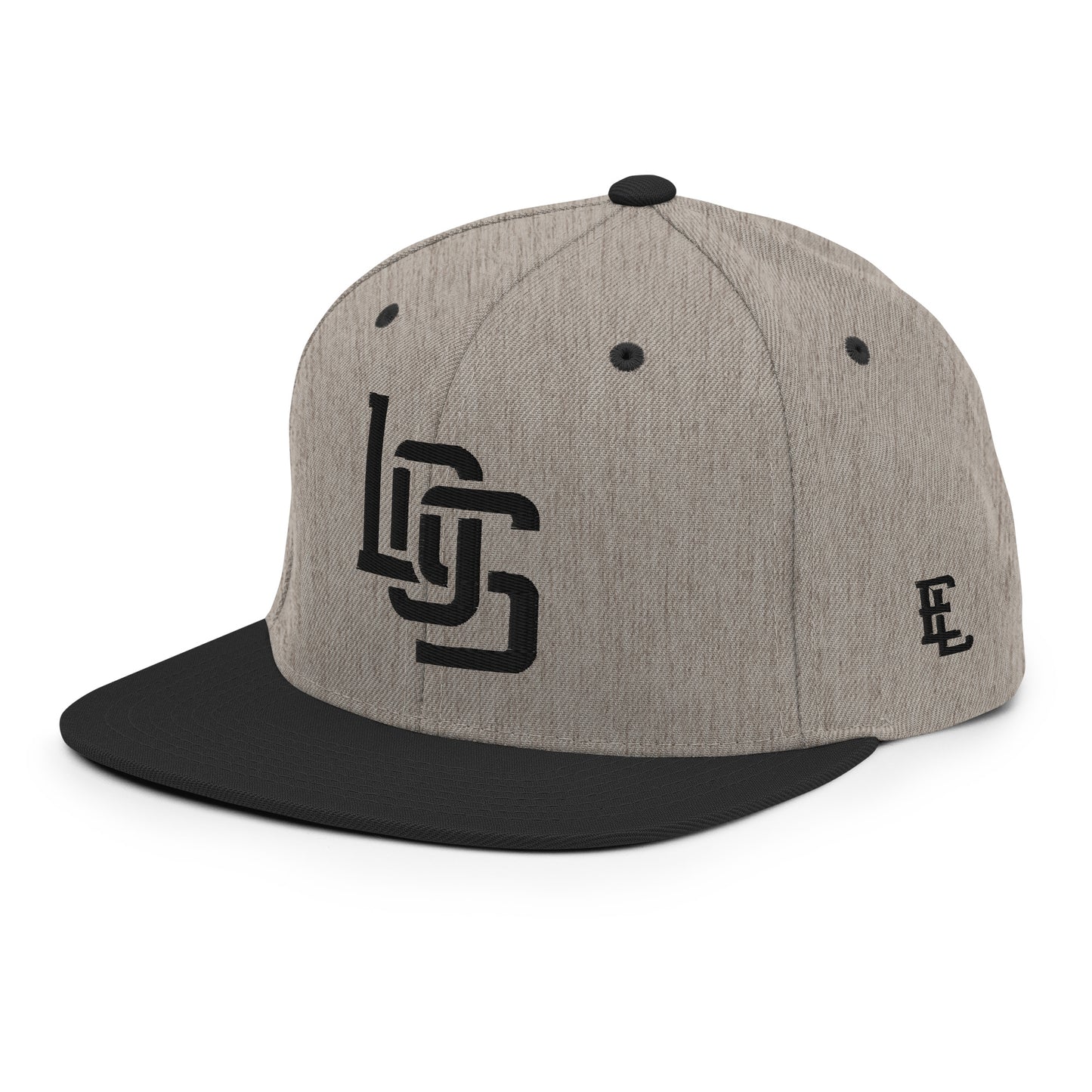"LOS" Wool Blend Snapback | E Luna Brand ESSENTIAL | 2 Black Thread Logos