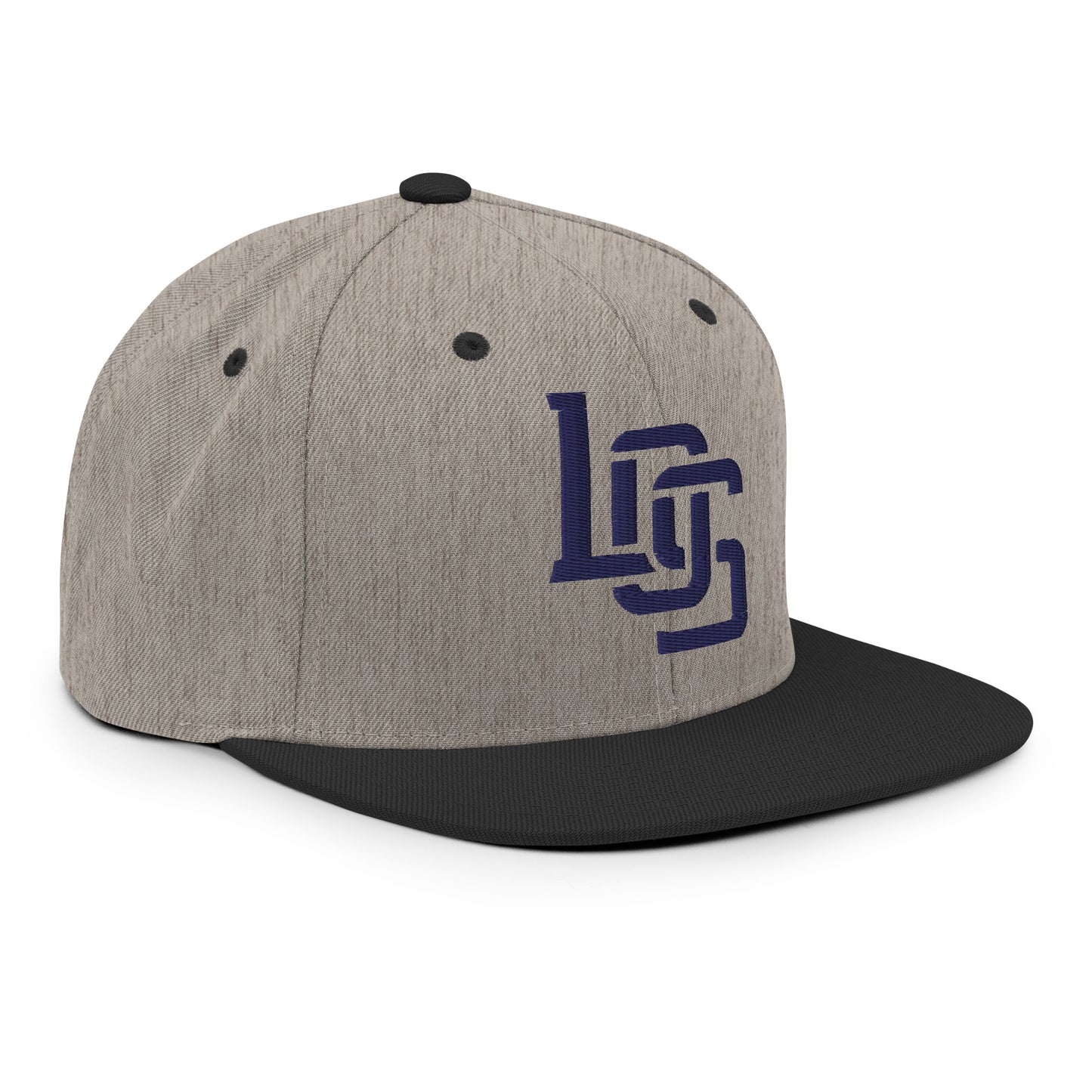 "LOS" Wool Blend Snapback | E Luna Brand ESSENTIAL | 2 Navy Thread Logos