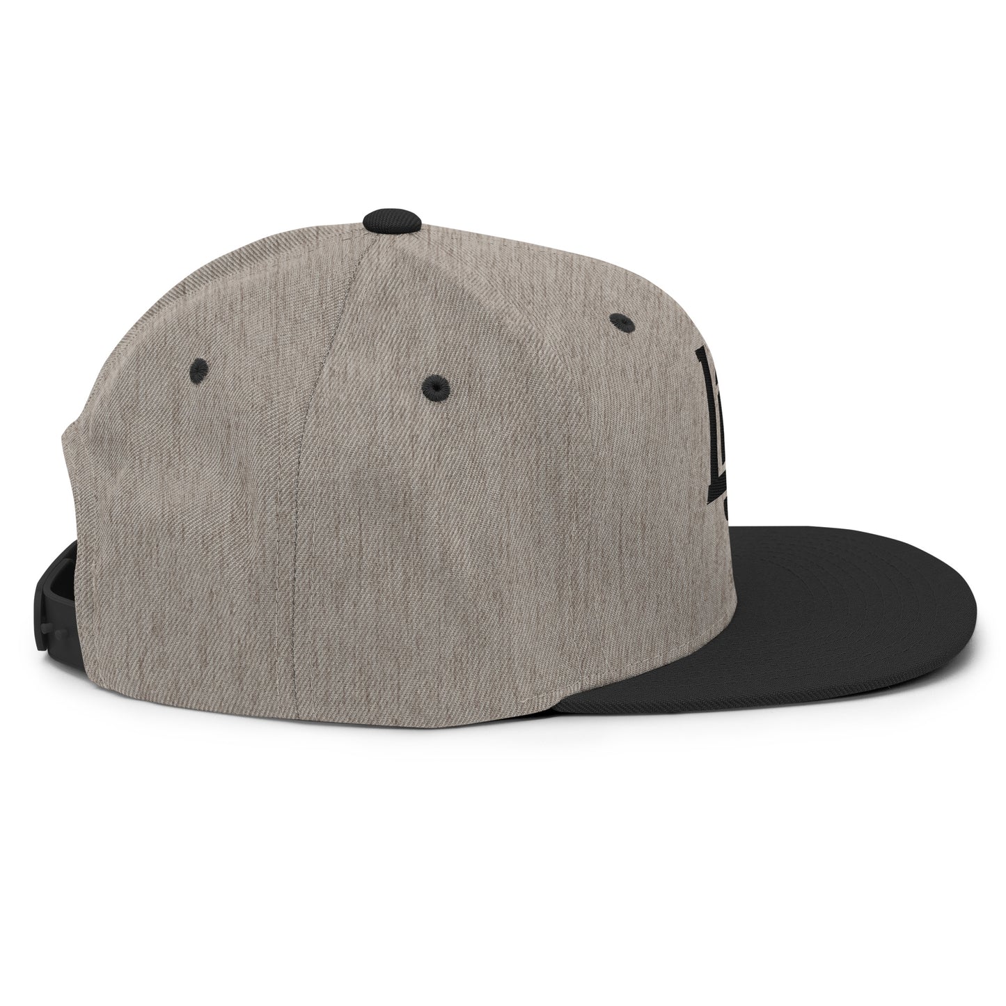 "LOS" Wool Blend Snapback | E Luna Brand ESSENTIAL | 2 Black Thread Logos