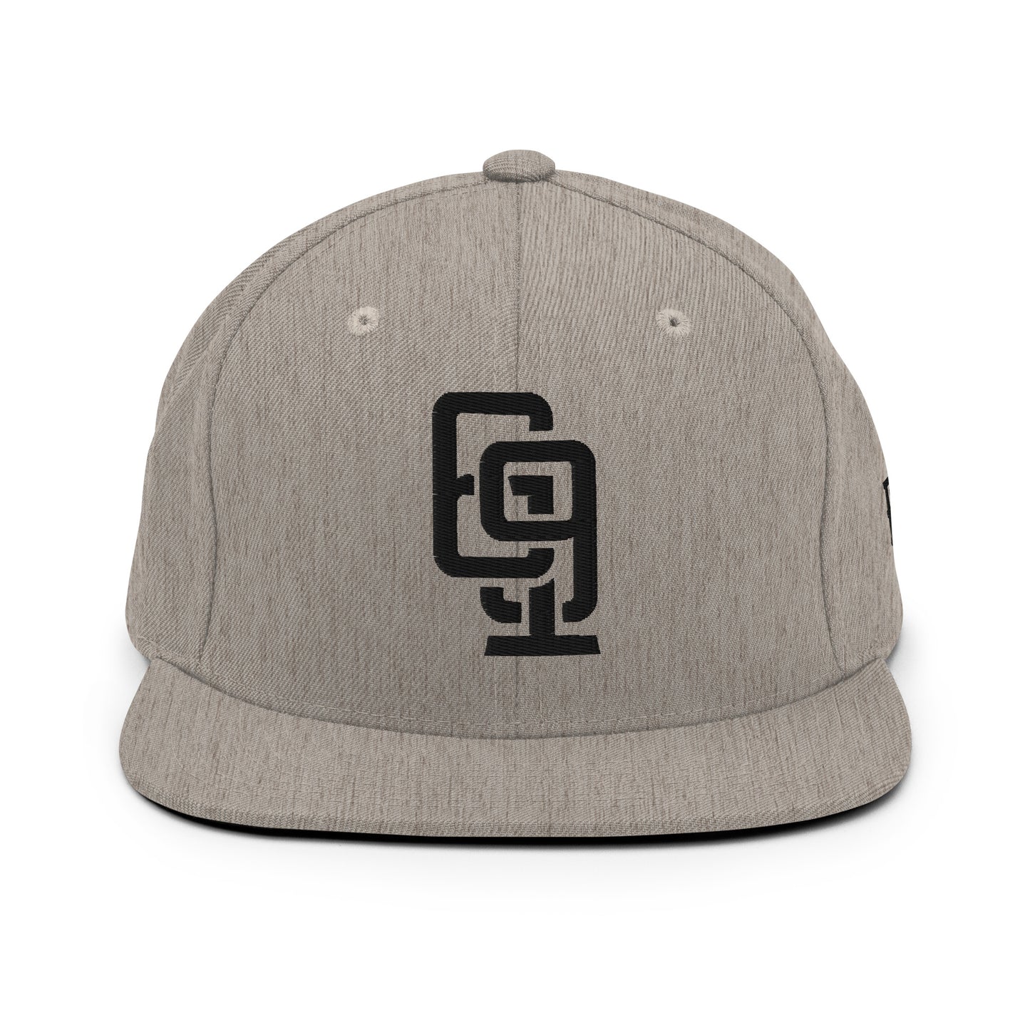 "619" Wool Blend Snapback | E Luna Brand ESSENTIAL | 2 Black Thread Logos
