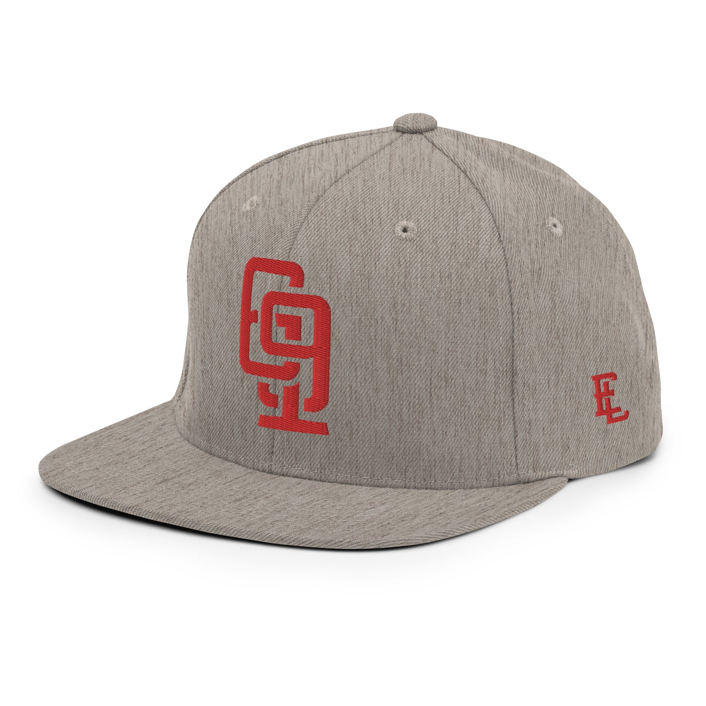 "619" Wool Blend Snapback | E Luna Brand ESSENTIAL | 2 Red Thread Logos