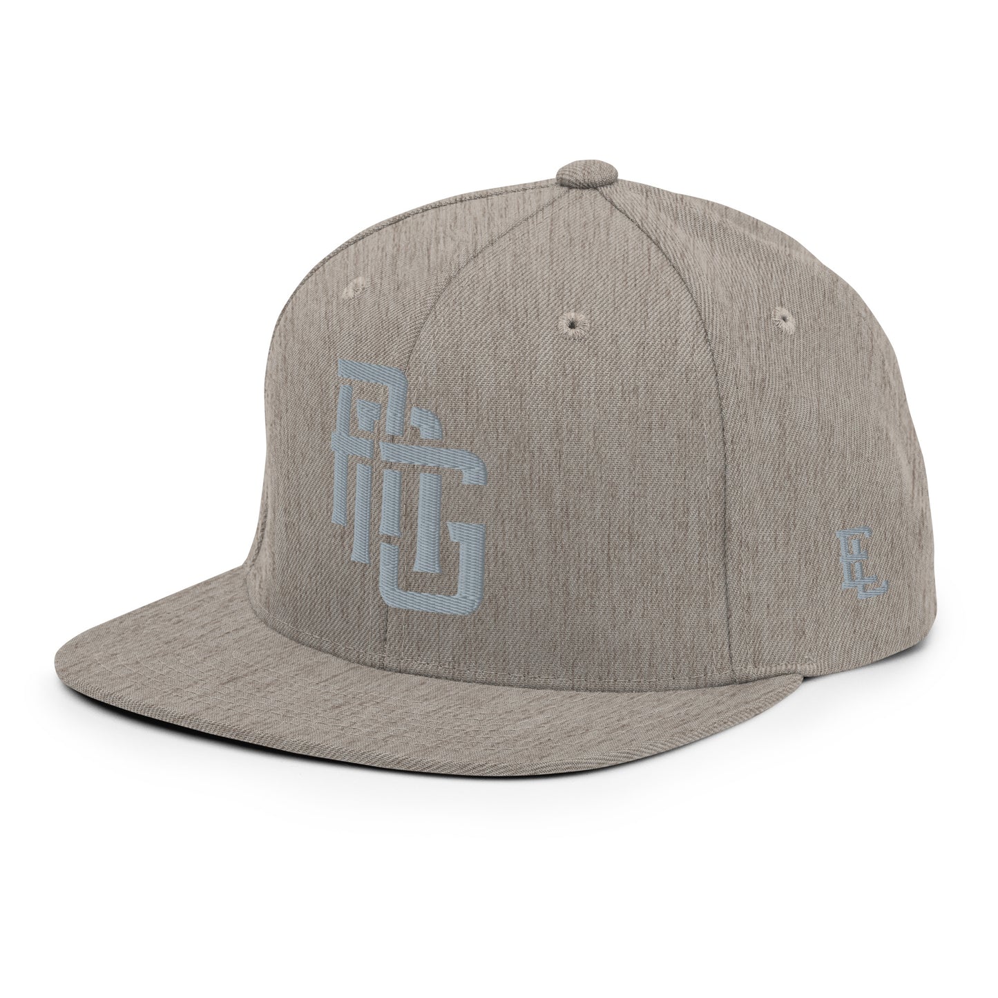"ANG" Wool Blend Snapback | E Luna Brand ESSENTIAL | 2 Grey Thread Logos