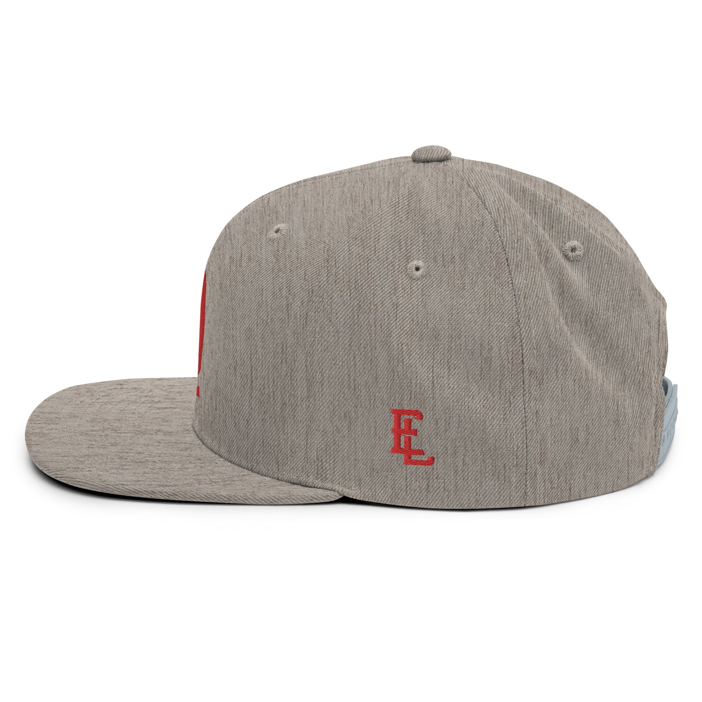 "619" Wool Blend Snapback | E Luna Brand ESSENTIAL | 2 Red Thread Logos