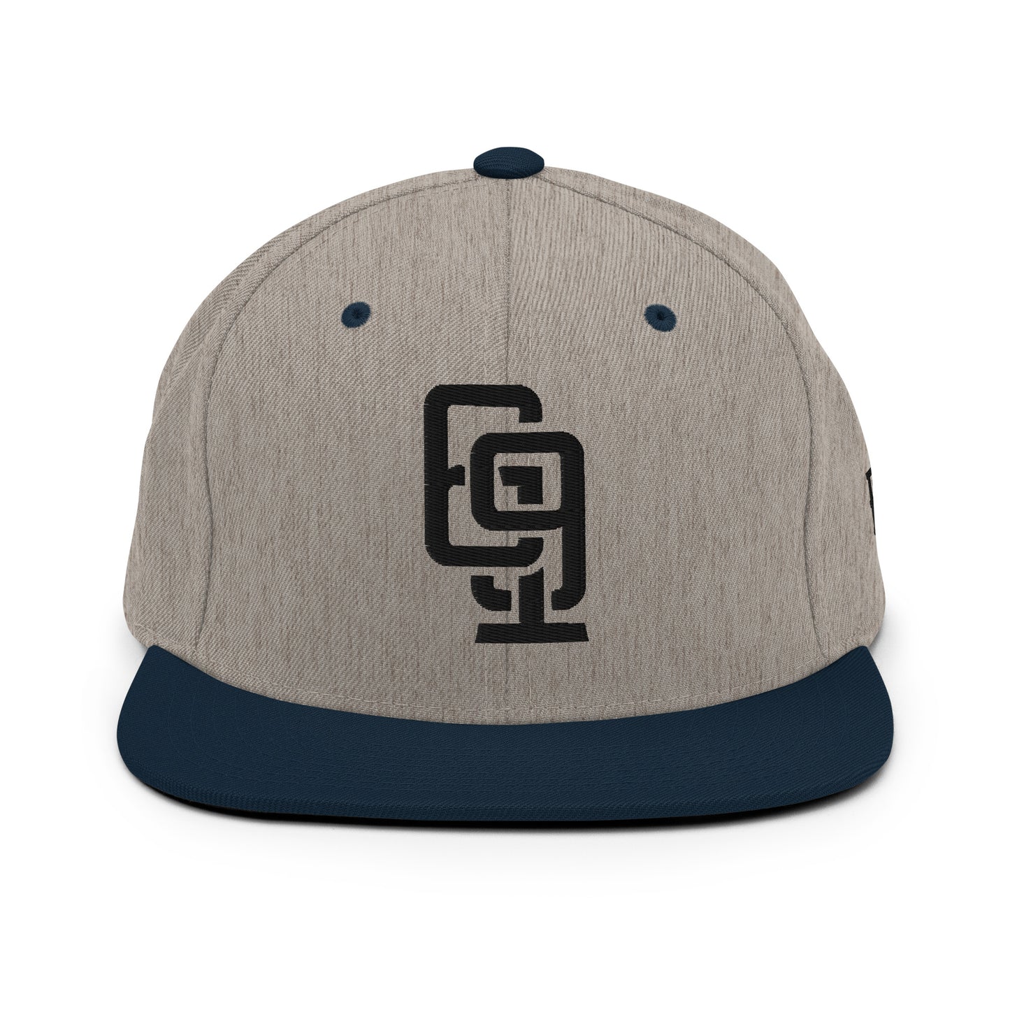 "619" Wool Blend Snapback | E Luna Brand ESSENTIAL | 2 Black Thread Logos