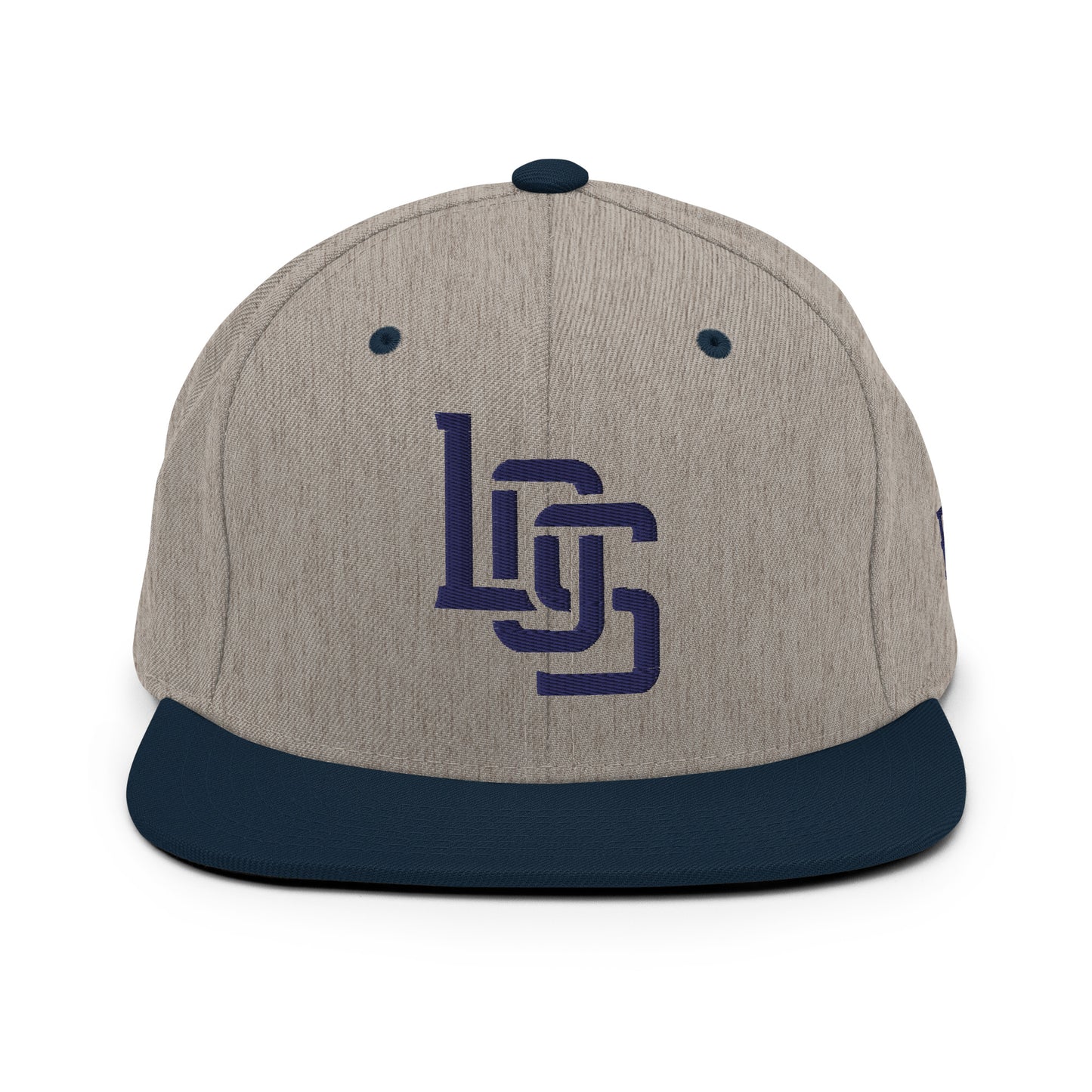 "LOS" Wool Blend Snapback | E Luna Brand ESSENTIAL | 2 Navy Thread Logos