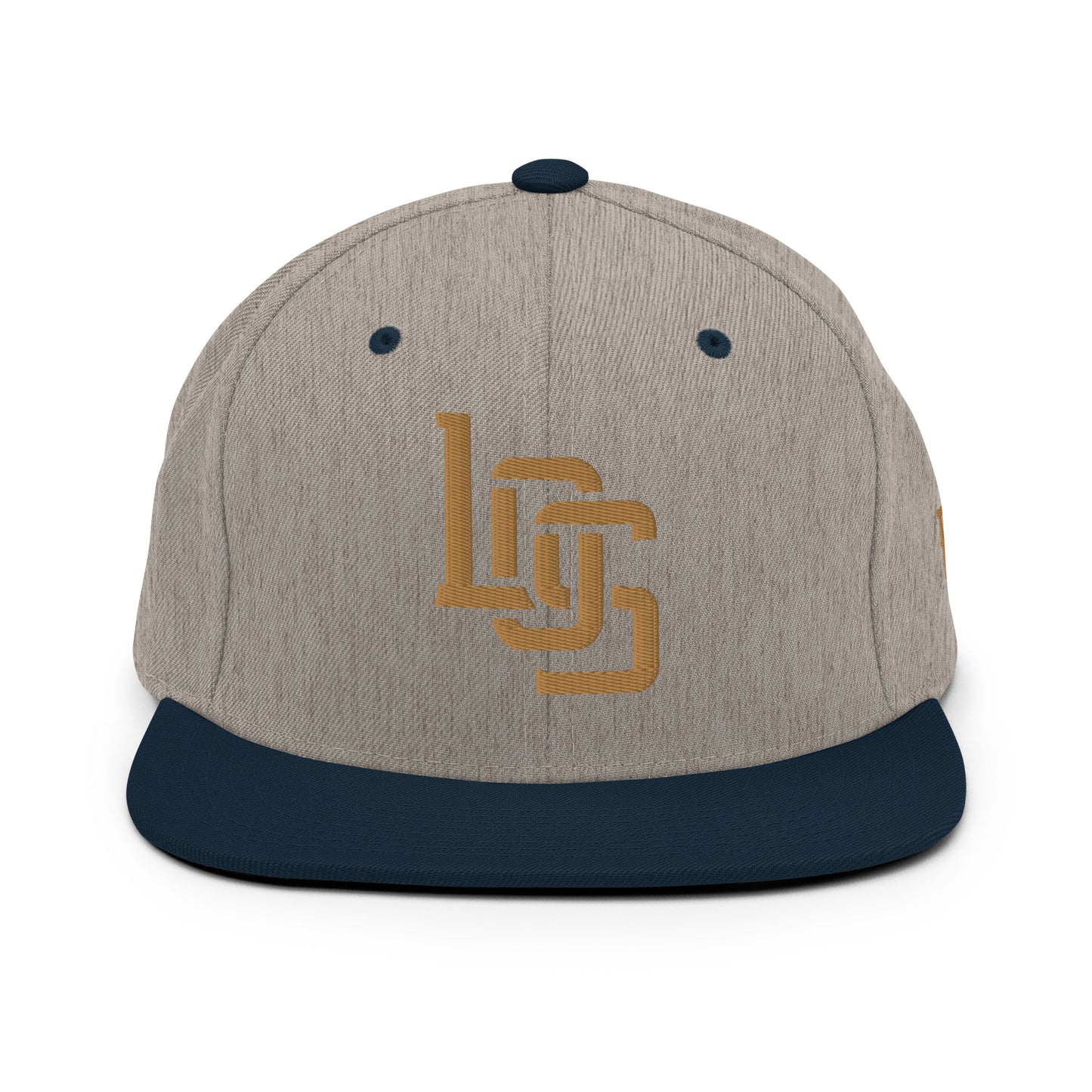 "LOS" Wool Blend Snapback | E Luna Brand ESSENTIAL | 2 Old Gold Thread Logos