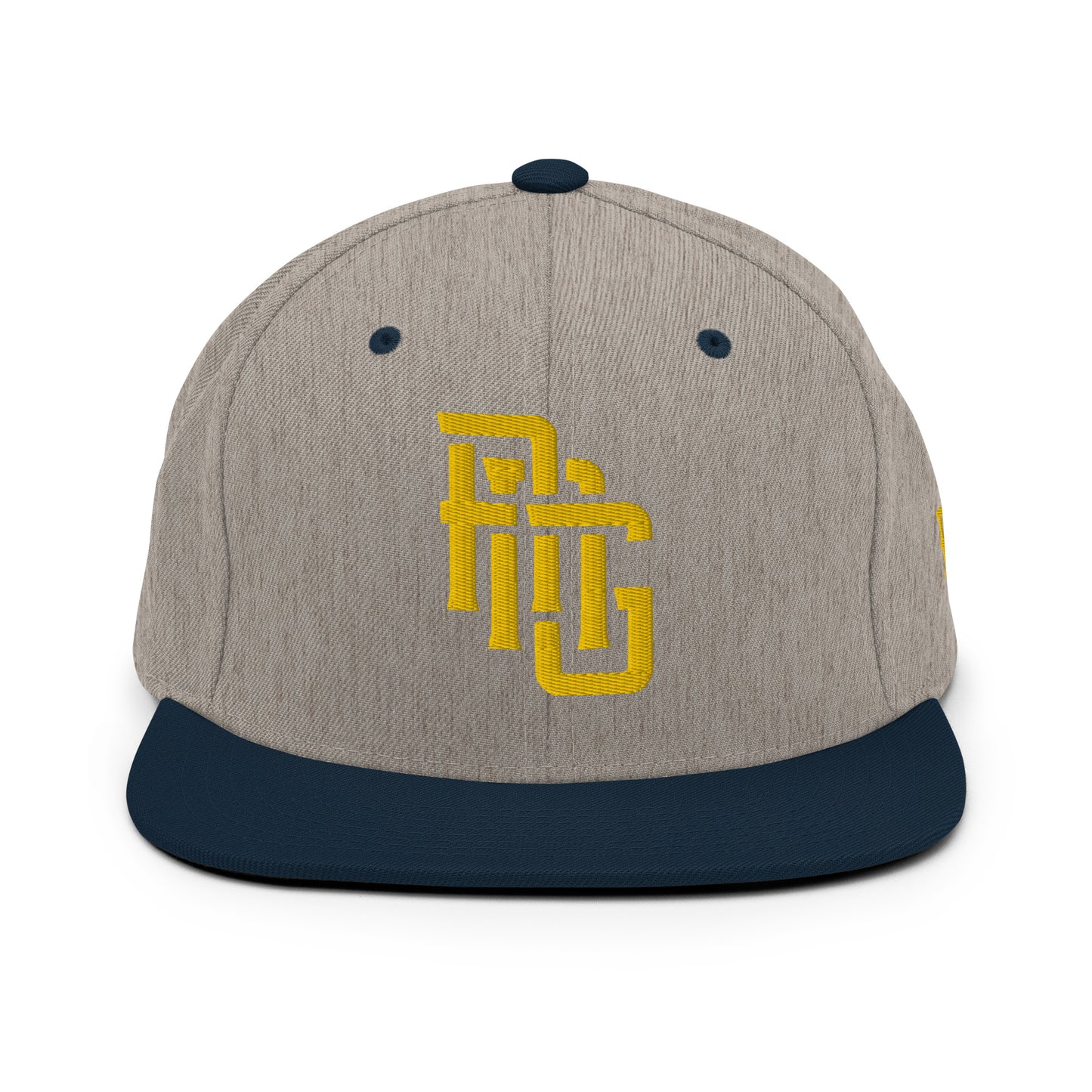 "ANG" Wool Blend Snapback | E Luna Brand ESSENTIAL | 2 Gold Thread Logos