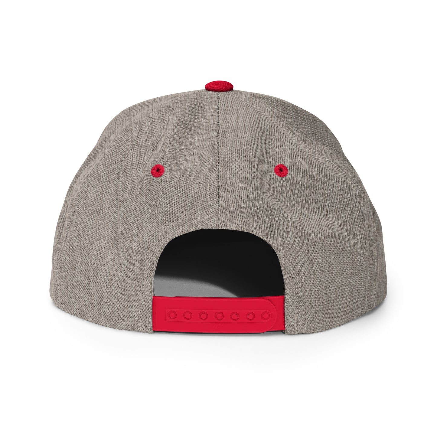 "DGO" Wool Blend Snapback Hat | Yupoong 6089M | E Luna Brand ESSENTIAL Duocrest 2 White Thread Logos: Front & Left