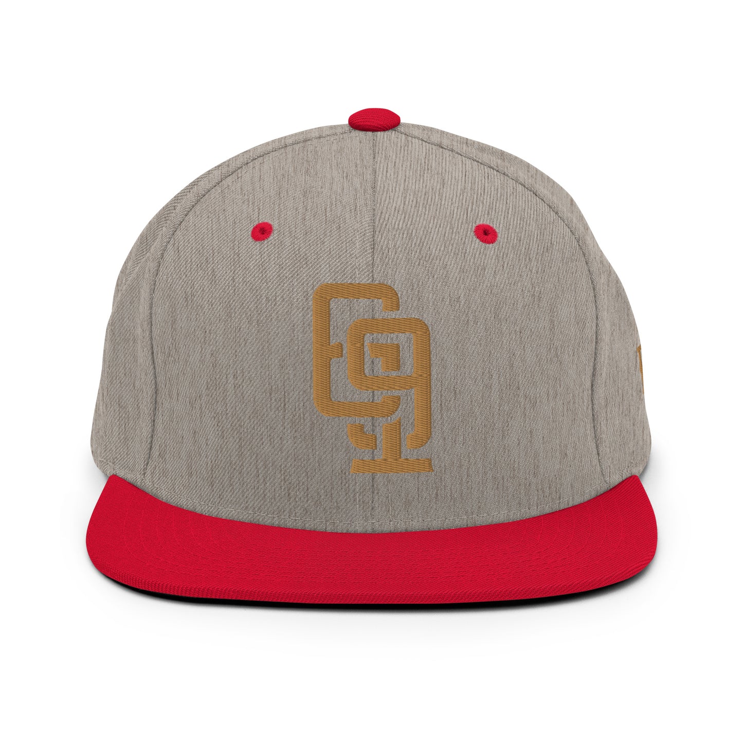 "619" Wool Blend Snapback | E Luna Brand ESSENTIAL | 2 Old Gold Thread Logos