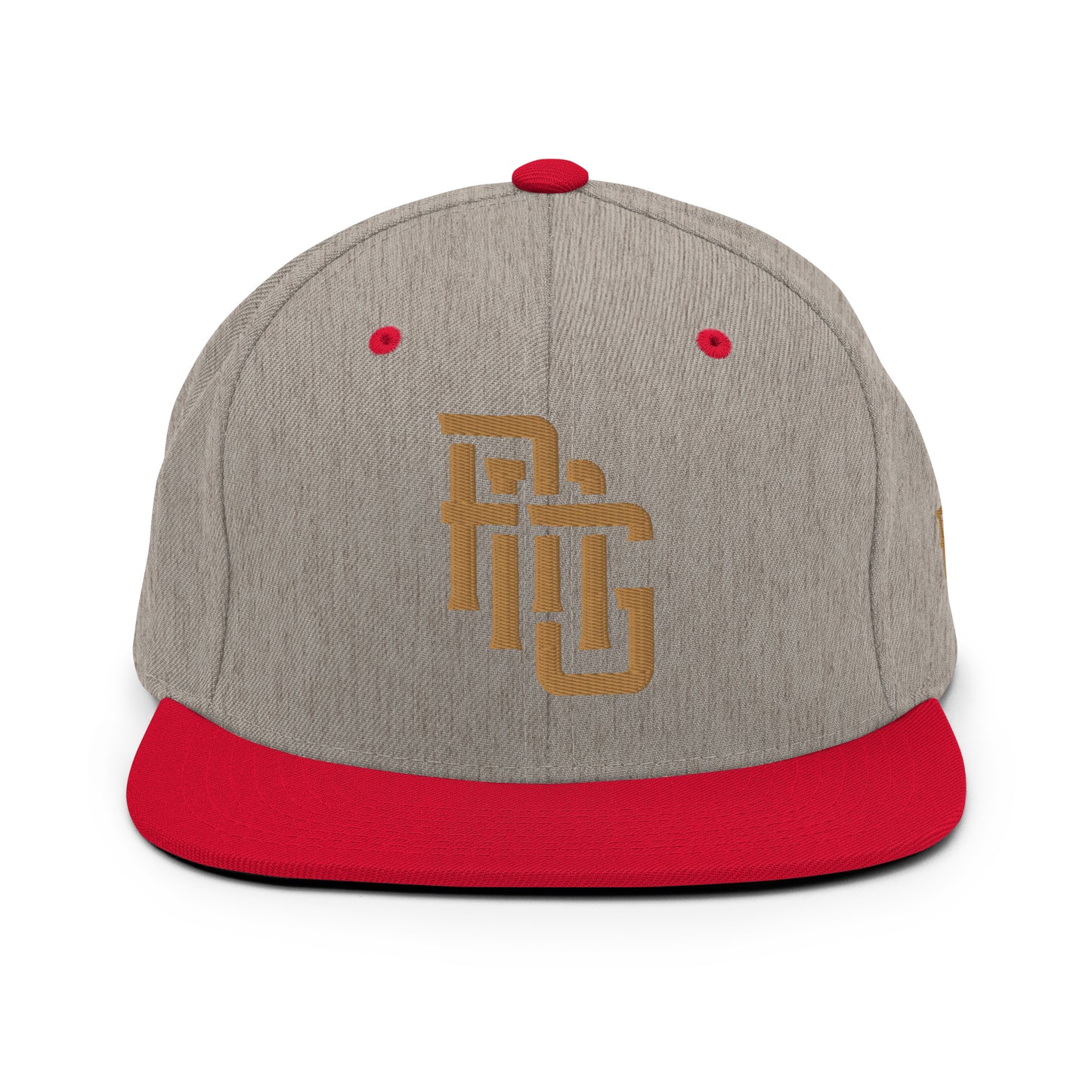 "ANG" Wool Blend Snapback | E Luna Brand ESSENTIAL | 2 Old Gold Thread Logos