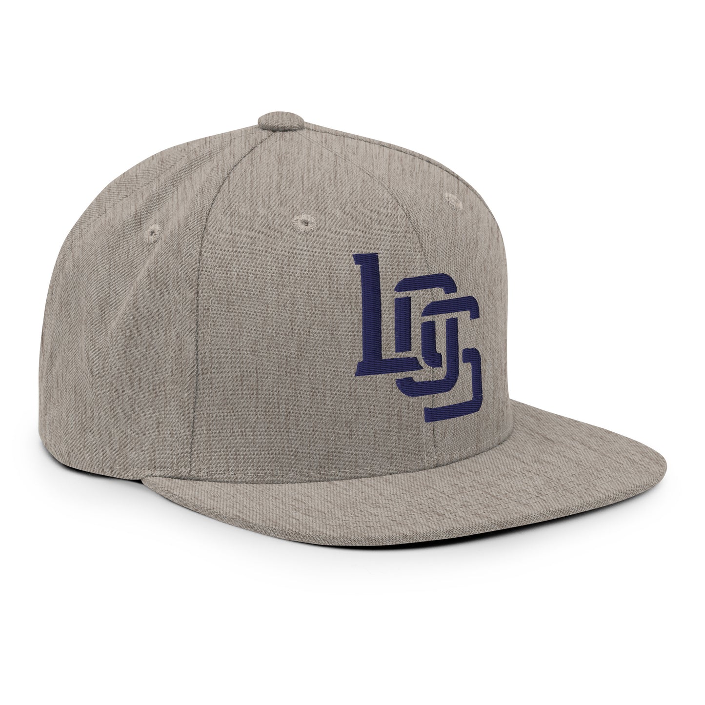 "LOS" Wool Blend Snapback | E Luna Brand ESSENTIAL | 2 Navy Thread Logos