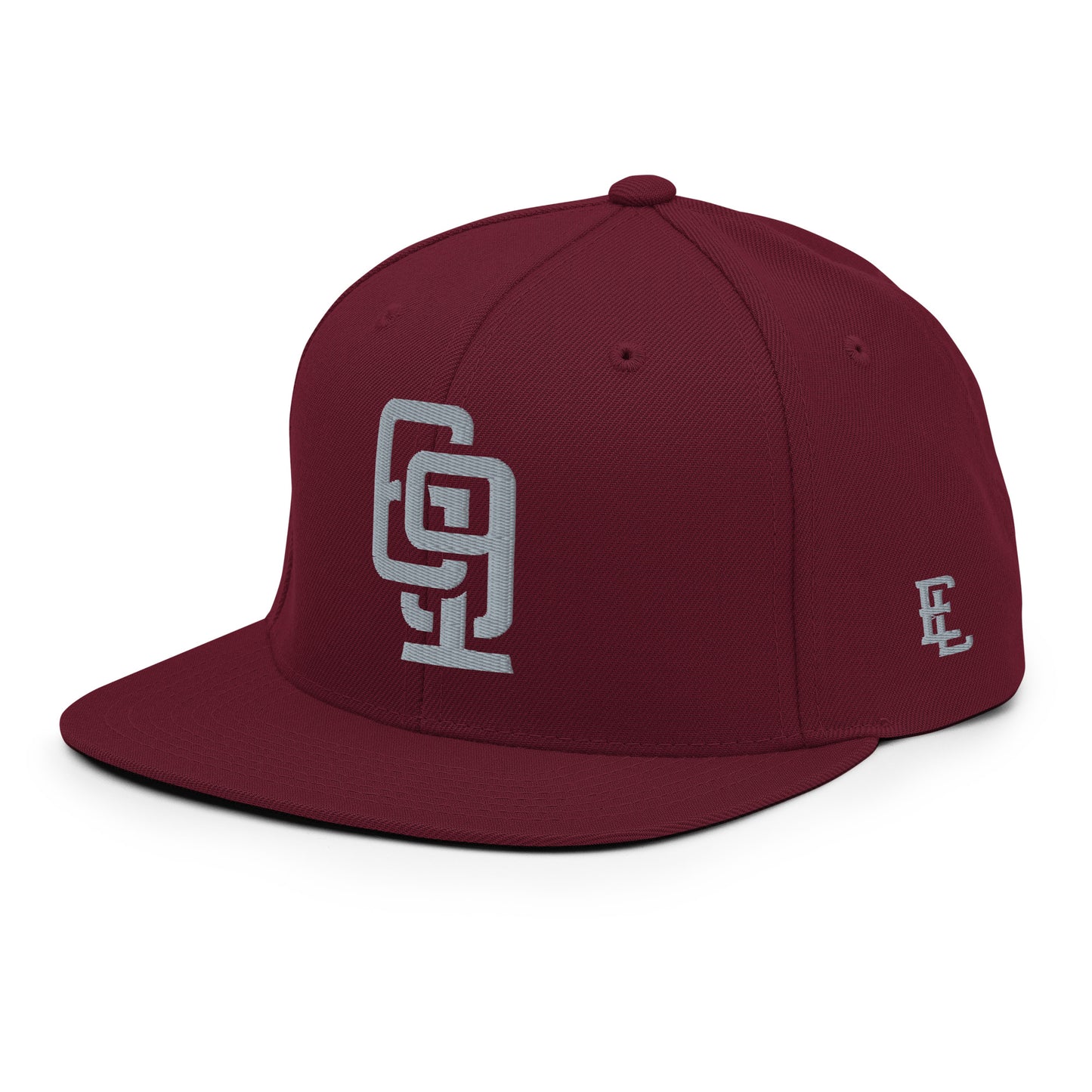 "619" Wool Blend Snapback | E Luna Brand ESSENTIAL | 2 Grey Thread Logos