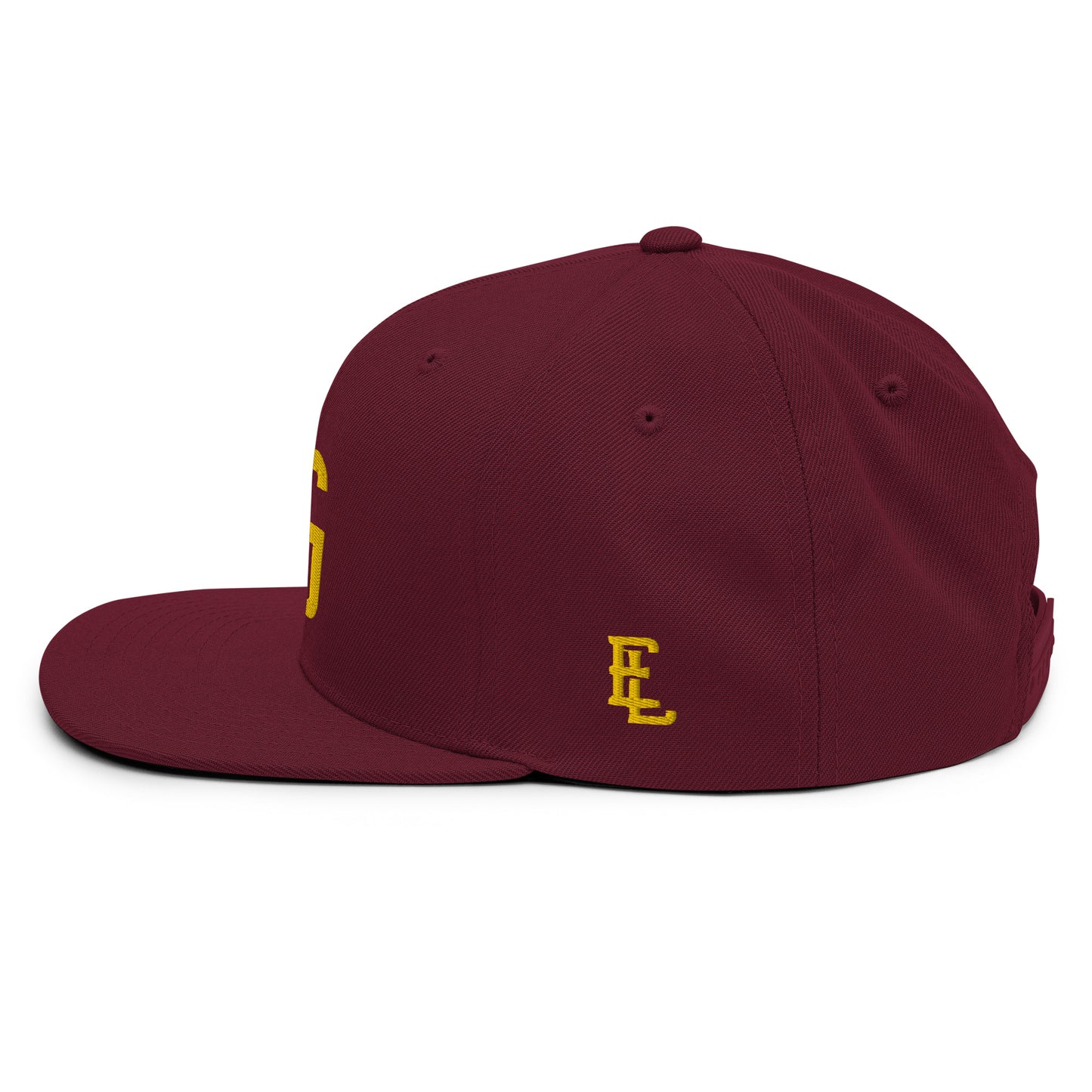 "ANG" Wool Blend Snapback | E Luna Brand ESSENTIAL | 2 Gold Thread Logos