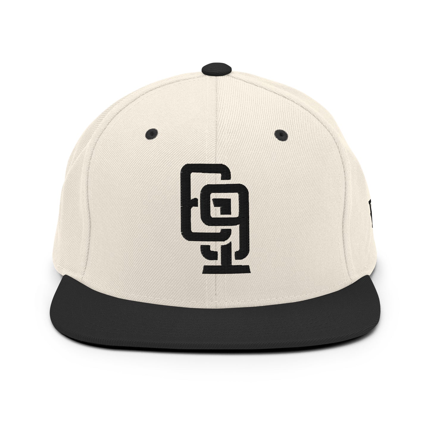 "619" Wool Blend Snapback | E Luna Brand ESSENTIAL | 2 Black Thread Logos