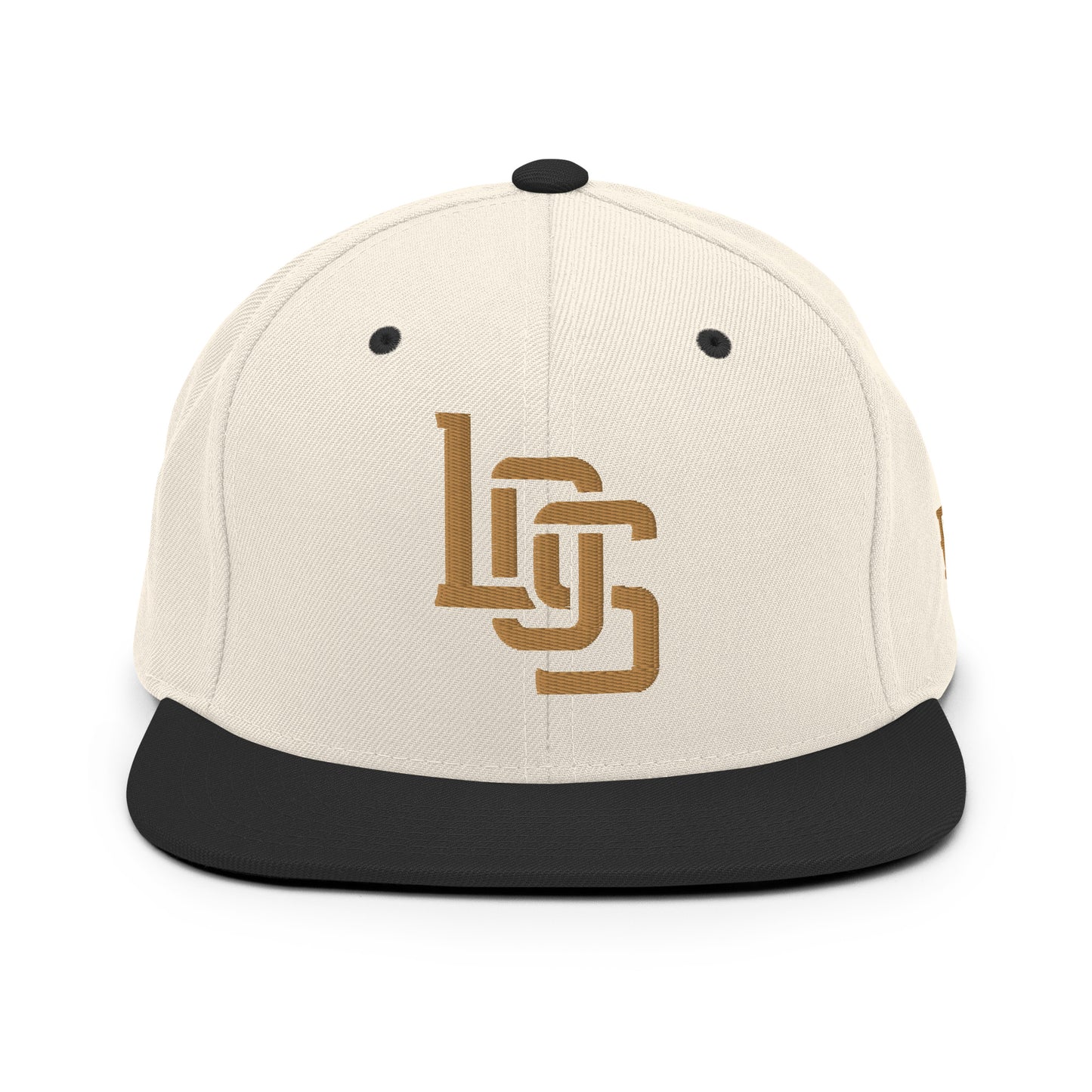 "LOS" Wool Blend Snapback | E Luna Brand ESSENTIAL | 2 Old Gold Thread Logos