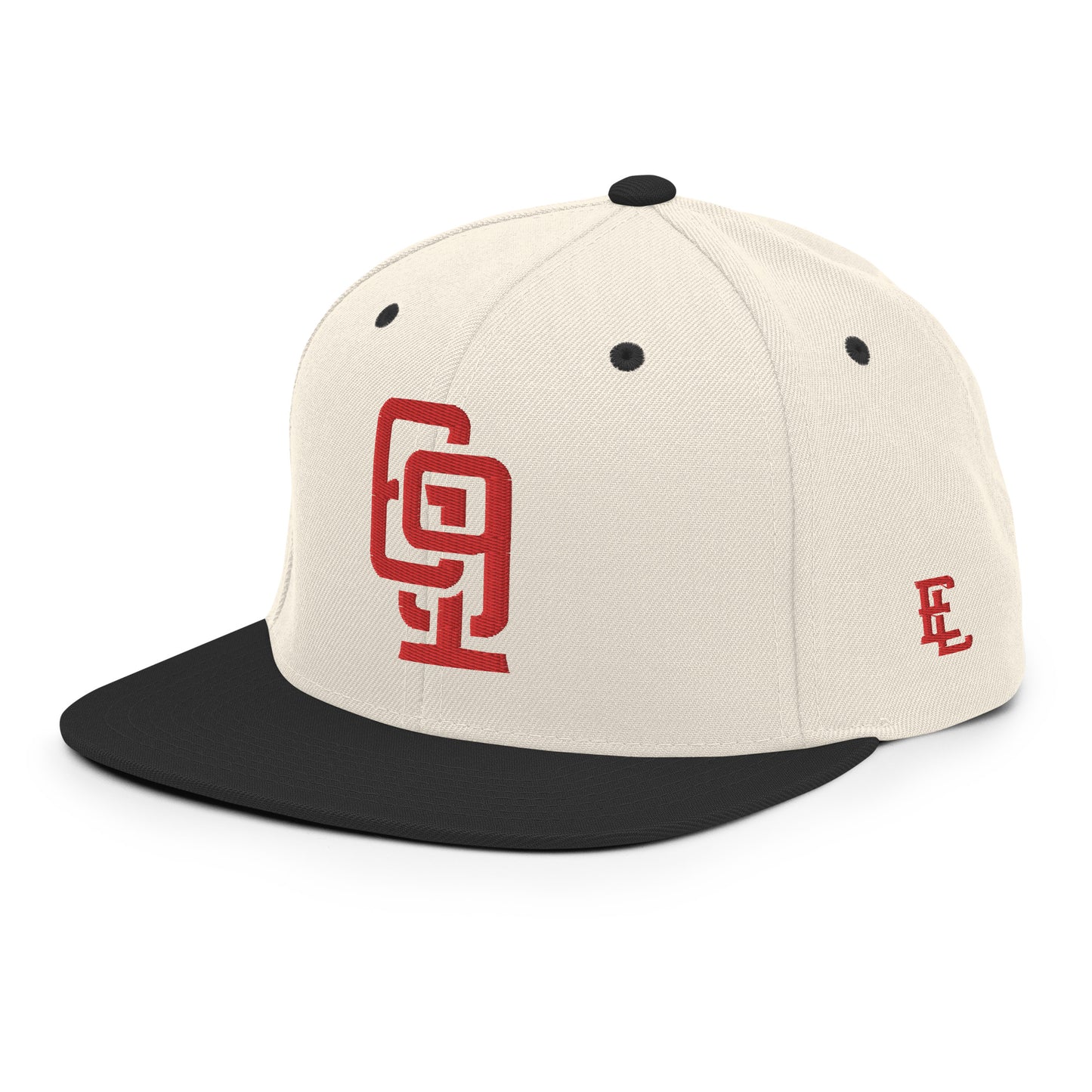 "619" Wool Blend Snapback | E Luna Brand ESSENTIAL | 2 Red Thread Logos