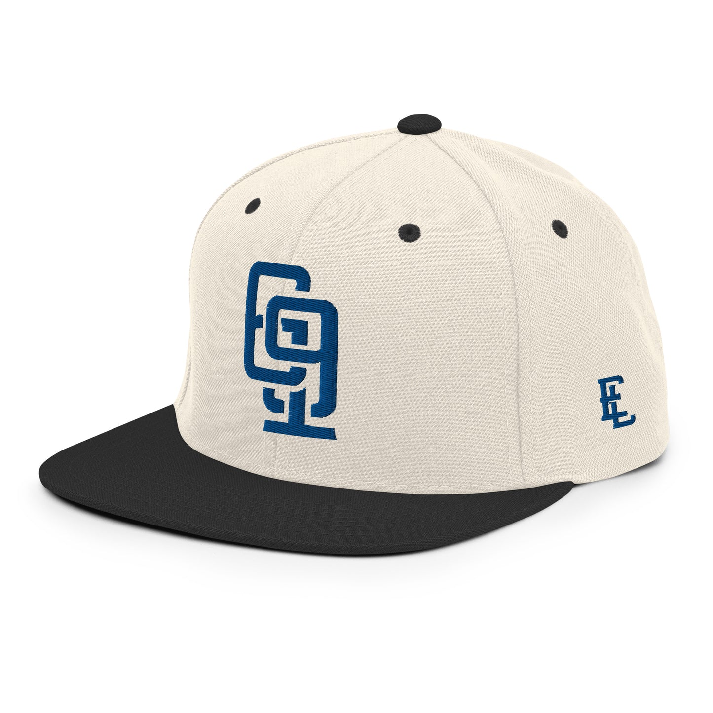 "619" Wool Blend Snapback | E Luna Brand ESSENTIAL | 2 Royal Thread Logos