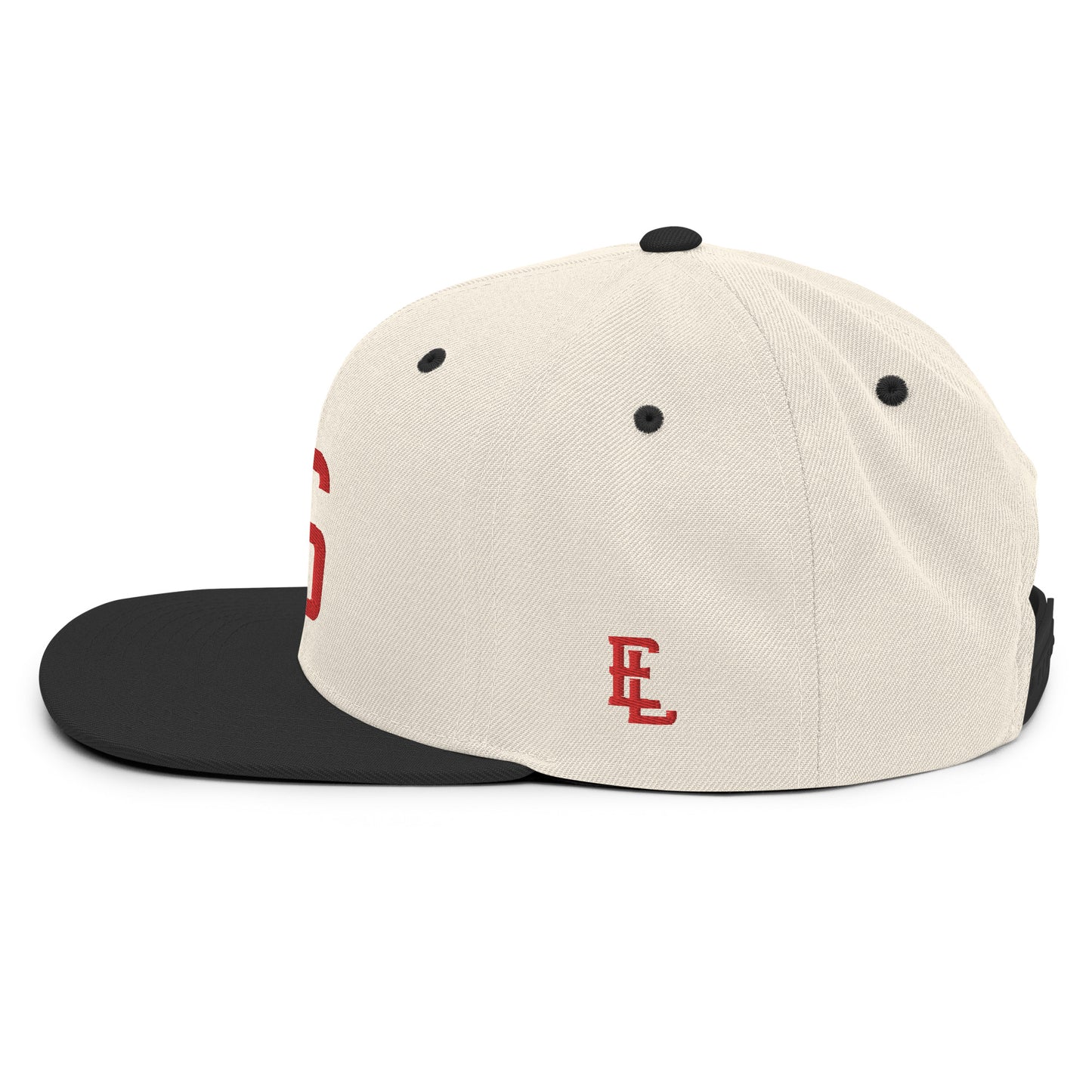 "LOS" Wool Blend Snapback | E Luna Brand ESSENTIAL | 2 Red Thread Logos