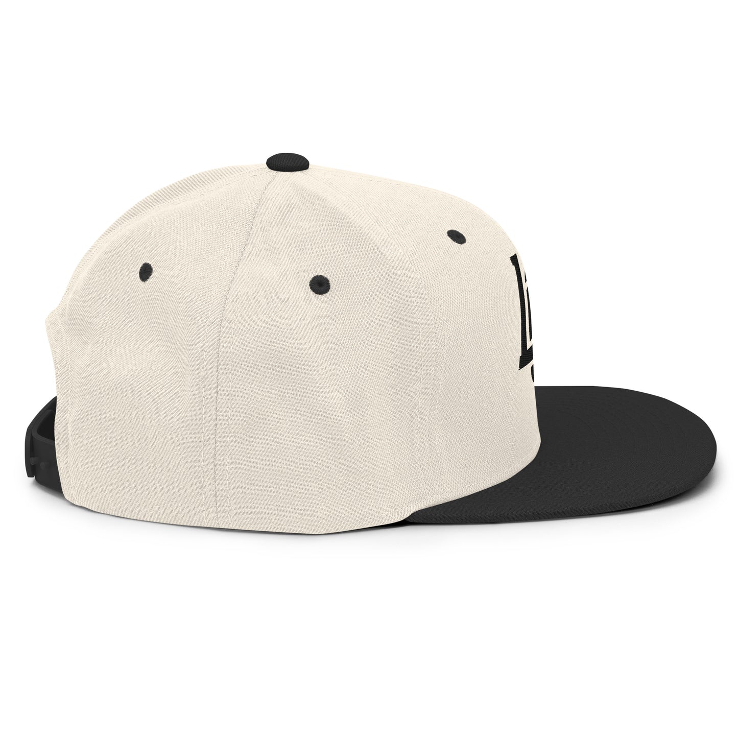 "LOS" Wool Blend Snapback | E Luna Brand ESSENTIAL | 2 Black Thread Logos