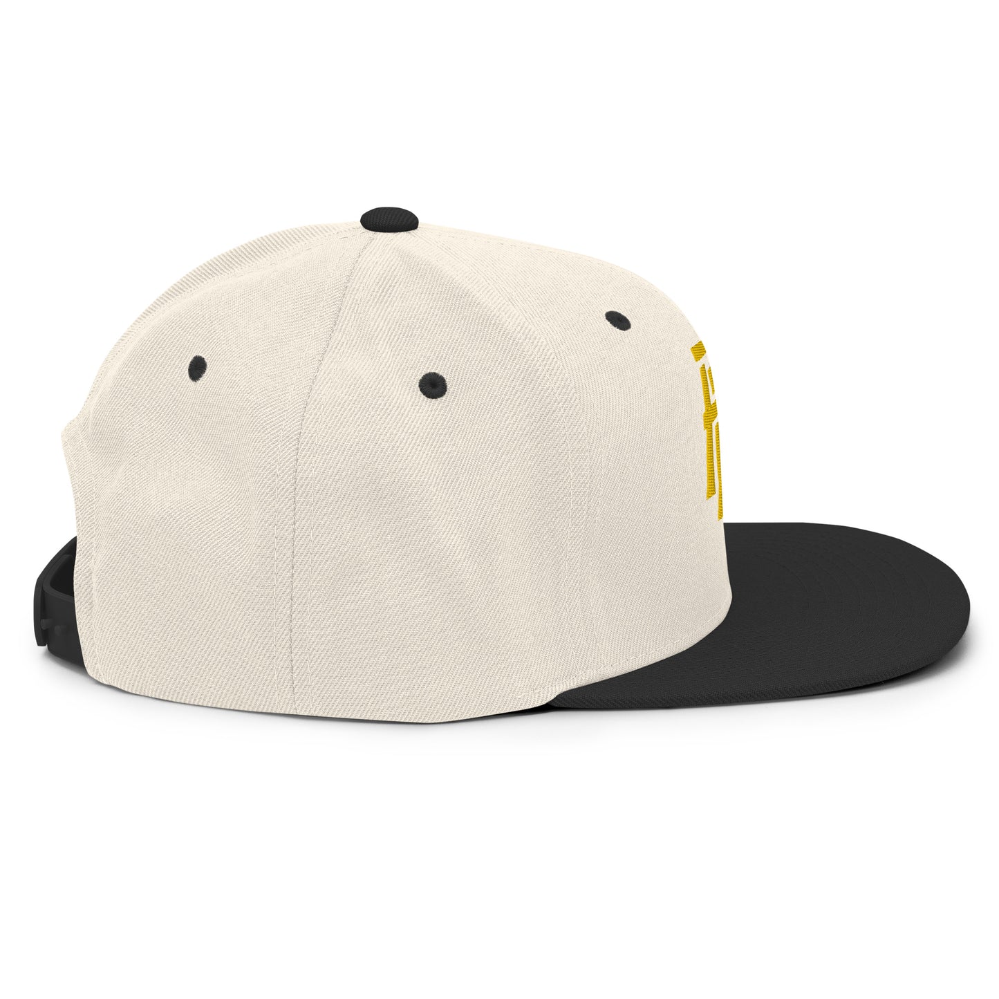 "ANG" Wool Blend Snapback | E Luna Brand ESSENTIAL | 2 Gold Thread Logos