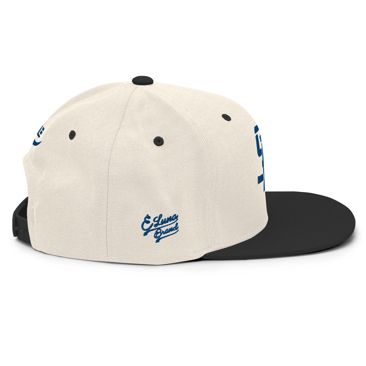 "SAN" Wool Blend Snapback | E Luna Brand PREMIUM | 4 Royal Thread Logos | 3D Puff Edition