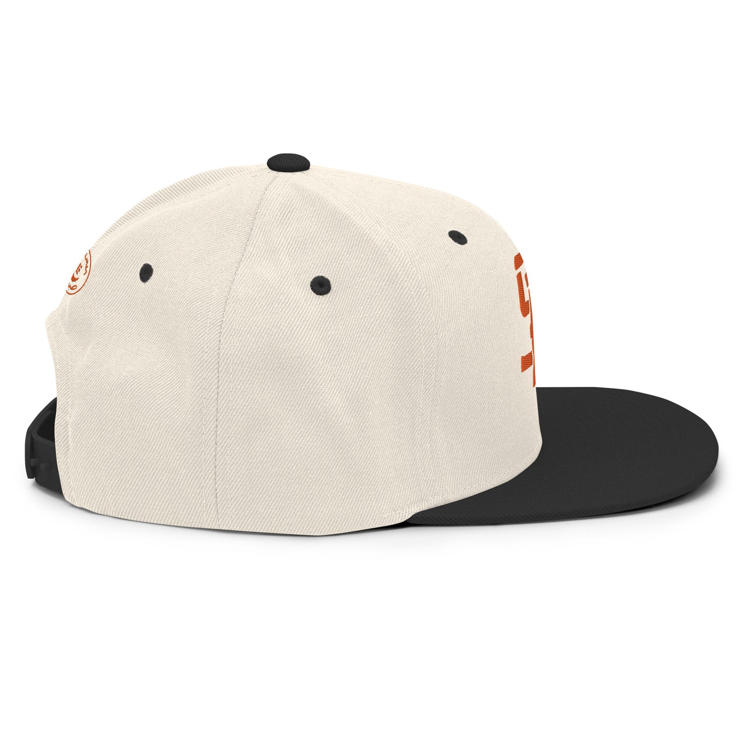 "SAN" Wool Blend Snapback | E Luna Brand SELECT | 3 Orange Thread Logos | 3D Puff Edition