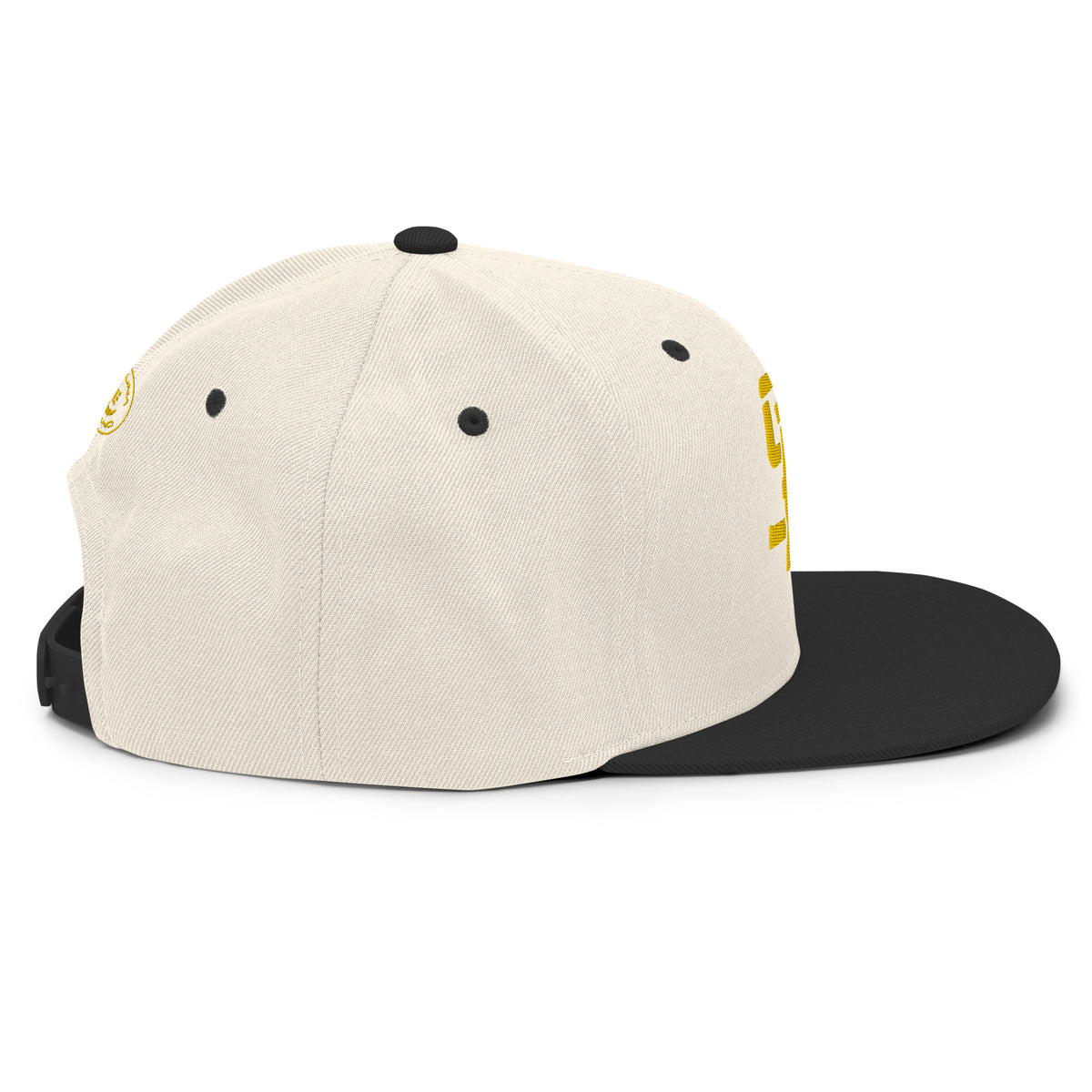 "SAN" Wool Blend Snapback | E Luna Brand SELECT | 3 Gold Thread Logos | 3D Puff Edition