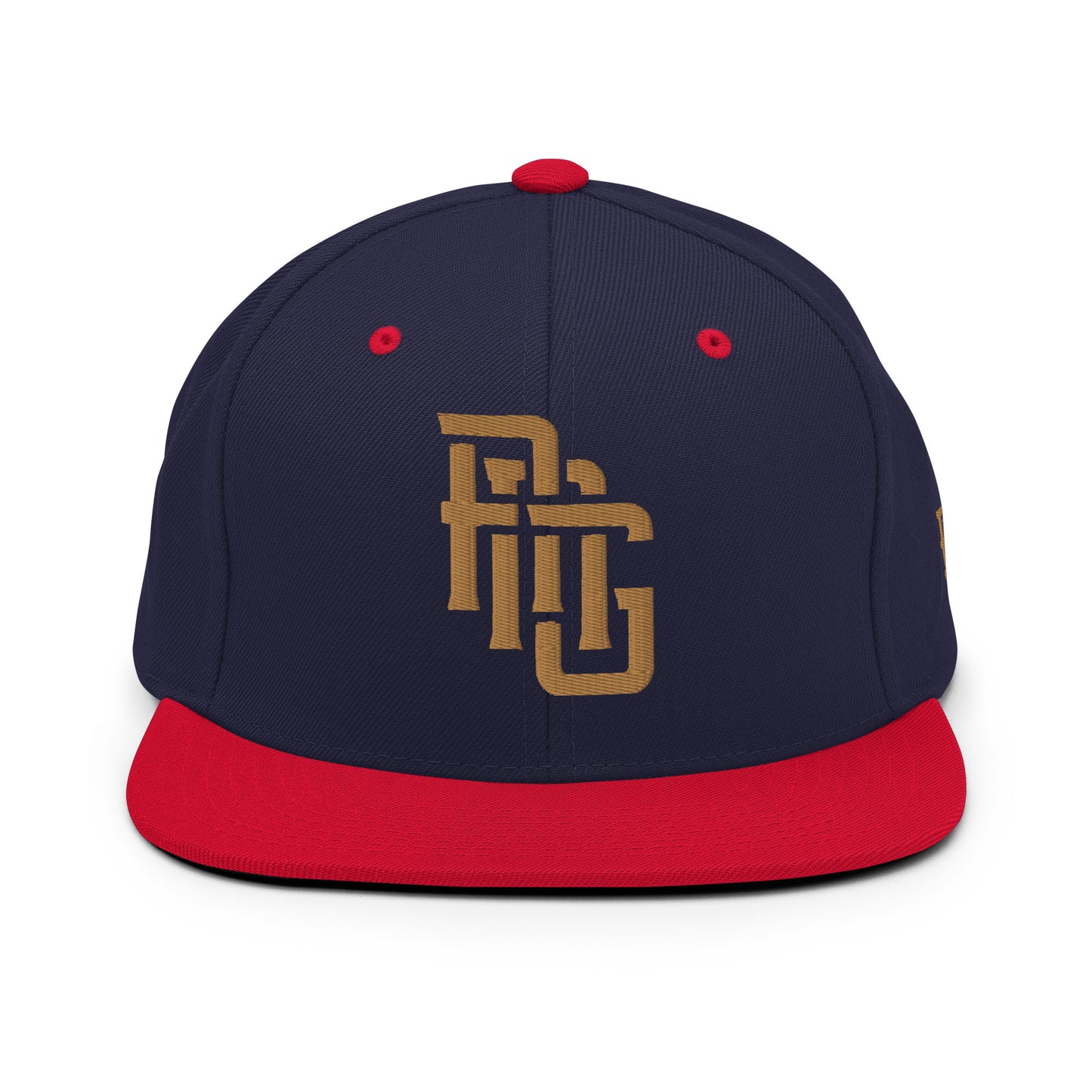 "ANG" Wool Blend Snapback | E Luna Brand ESSENTIAL | 2 Old Gold Thread Logos