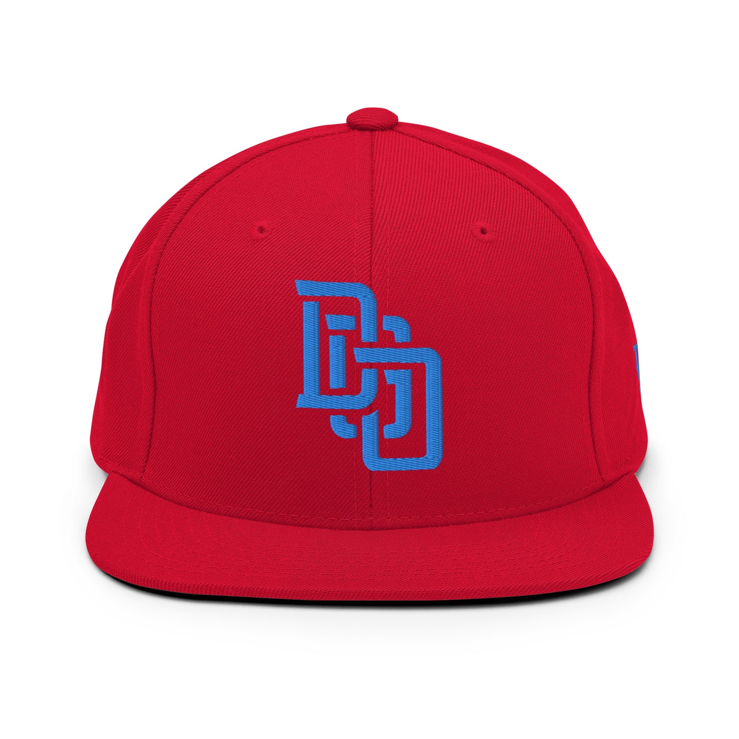 "DGO" Wool Blend Snapback Hat | Yupoong 6089M | E Luna Brand ESSENTIAL Duocrest 2 Aqua/Teal Thread Logos: Front & Left