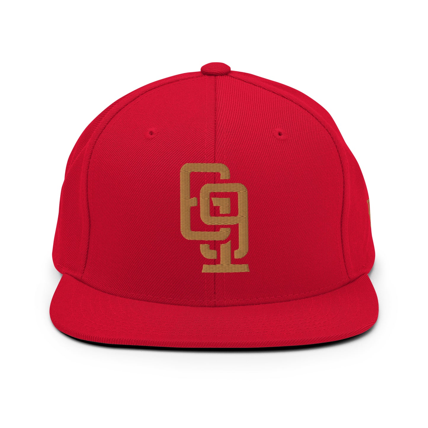 "619" Wool Blend Snapback | E Luna Brand ESSENTIAL | 2 Old Gold Thread Logos