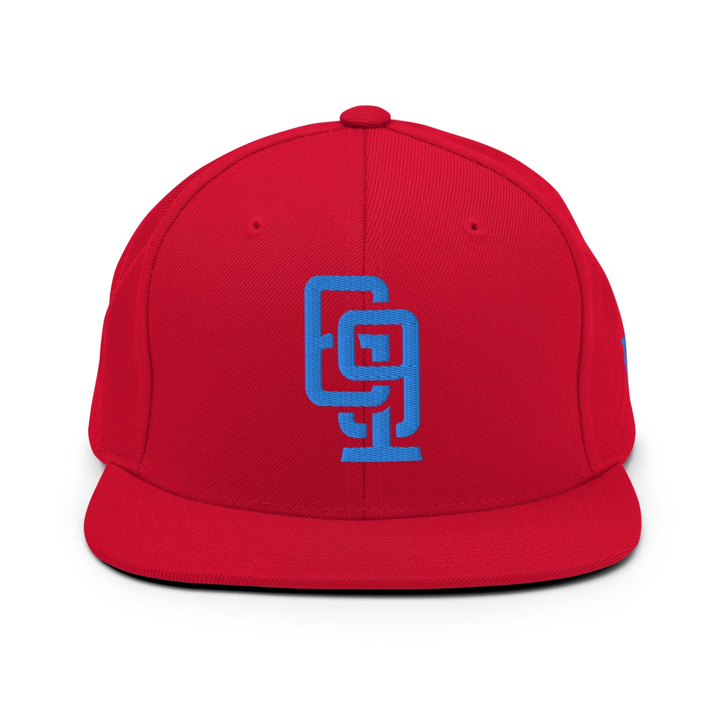"619" Wool Blend Snapback | E Luna Brand ESSENTIAL | 2 Aqua/Teal Thread Logos