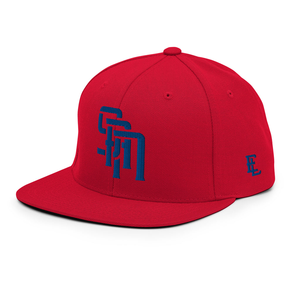 Boné "SAN" de Lã com Mistura de Fios e Fecho Snapback | E Luna Brand SELECT | 3 Logotipos Royal Thread | Edição 3D Puff