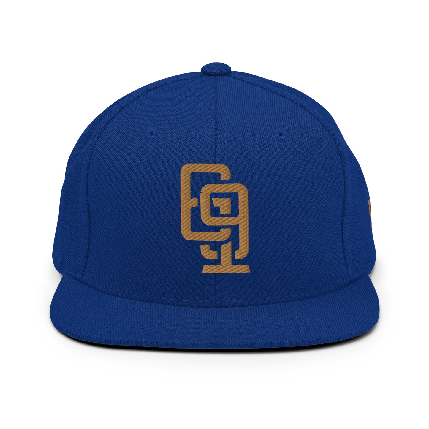 "619" Wool Blend Snapback | E Luna Brand ESSENTIAL | 2 Old Gold Thread Logos