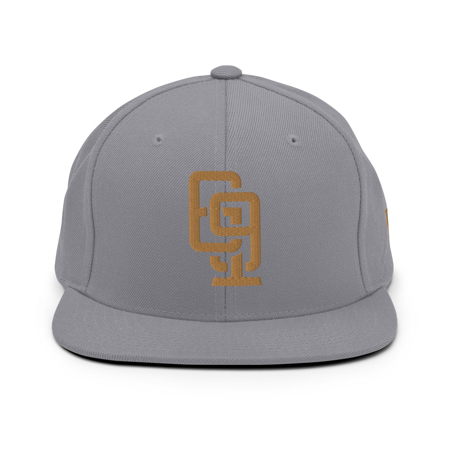 "619" Wool Blend Snapback | E Luna Brand ESSENTIAL | 2 Old Gold Thread Logos