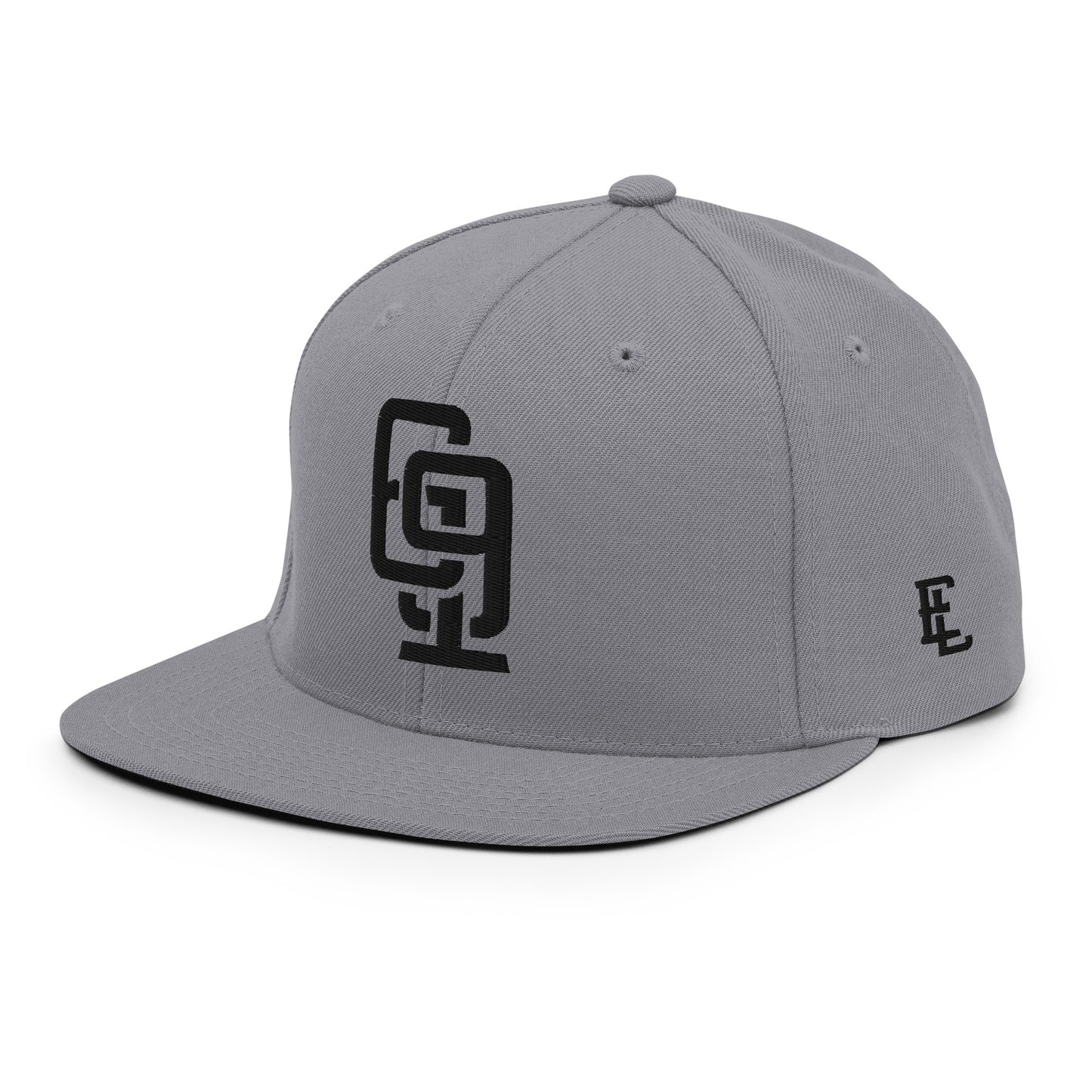 "619" Wool Blend Snapback | E Luna Brand ESSENTIAL | 2 Black Thread Logos