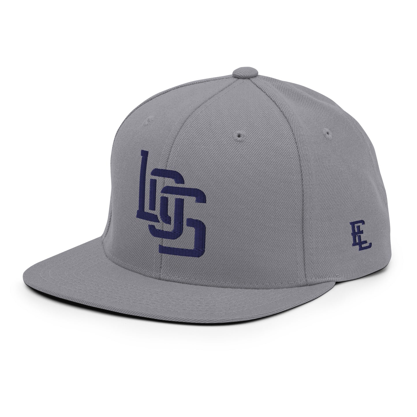 "LOS" Wool Blend Snapback | E Luna Brand ESSENTIAL | 2 Navy Thread Logos