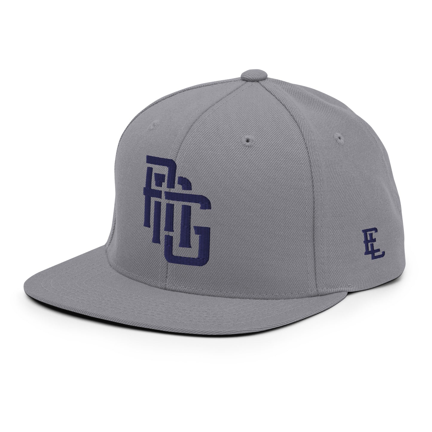 "ANG" Wool Blend Snapback | E Luna Brand ESSENTIAL | 2 Navy Thread Logos