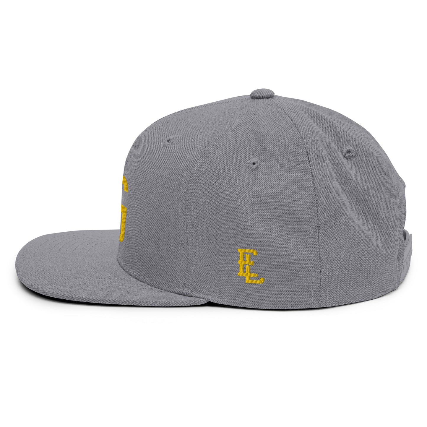 "ANG" Wool Blend Snapback | E Luna Brand ESSENTIAL | 2 Gold Thread Logos