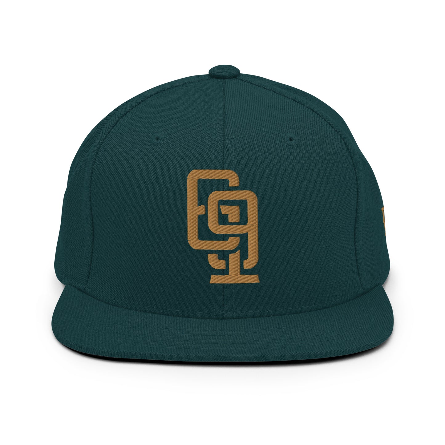 "619" Wool Blend Snapback | E Luna Brand ESSENTIAL | 2 Old Gold Thread Logos