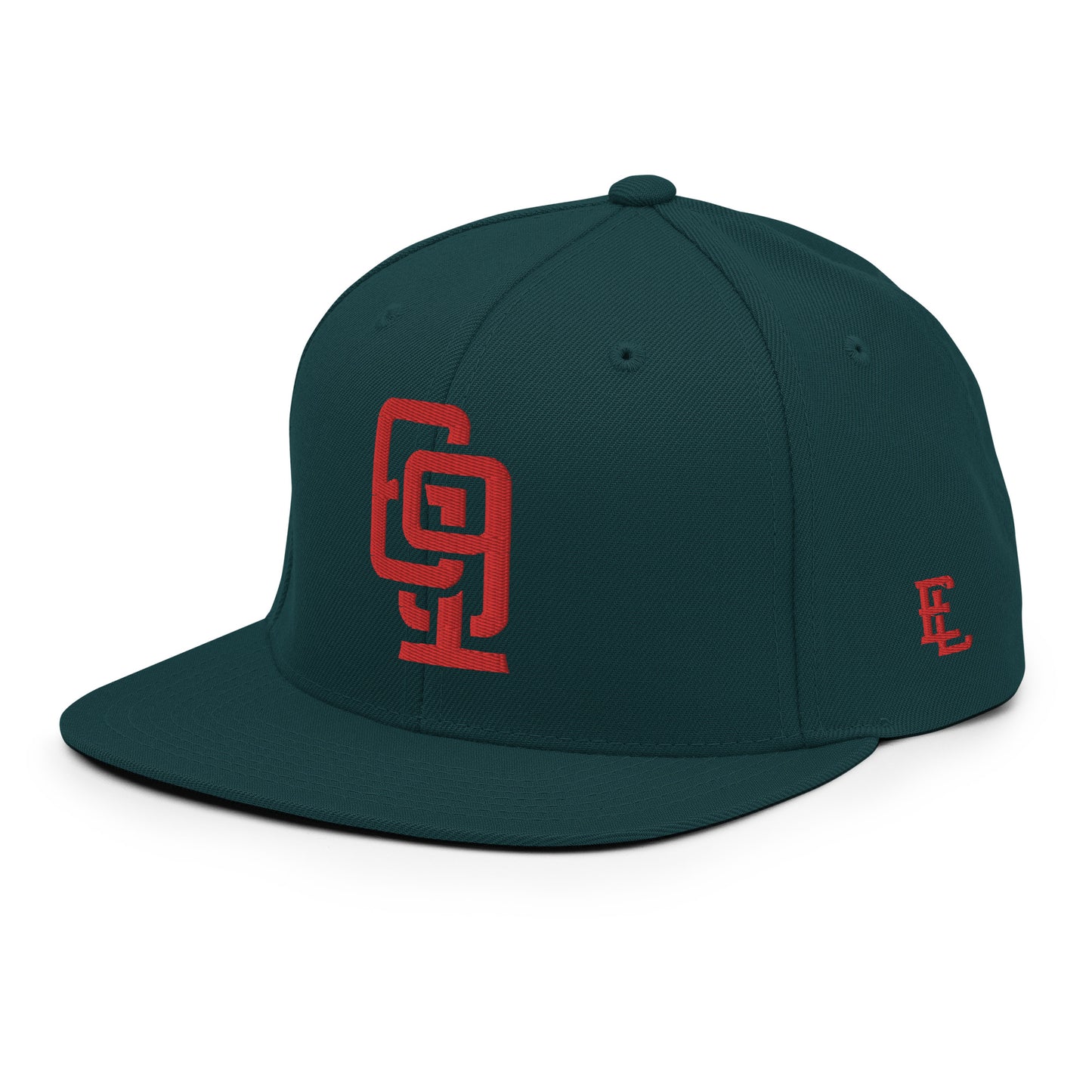 "619" Wool Blend Snapback | E Luna Brand ESSENTIAL | 2 Red Thread Logos