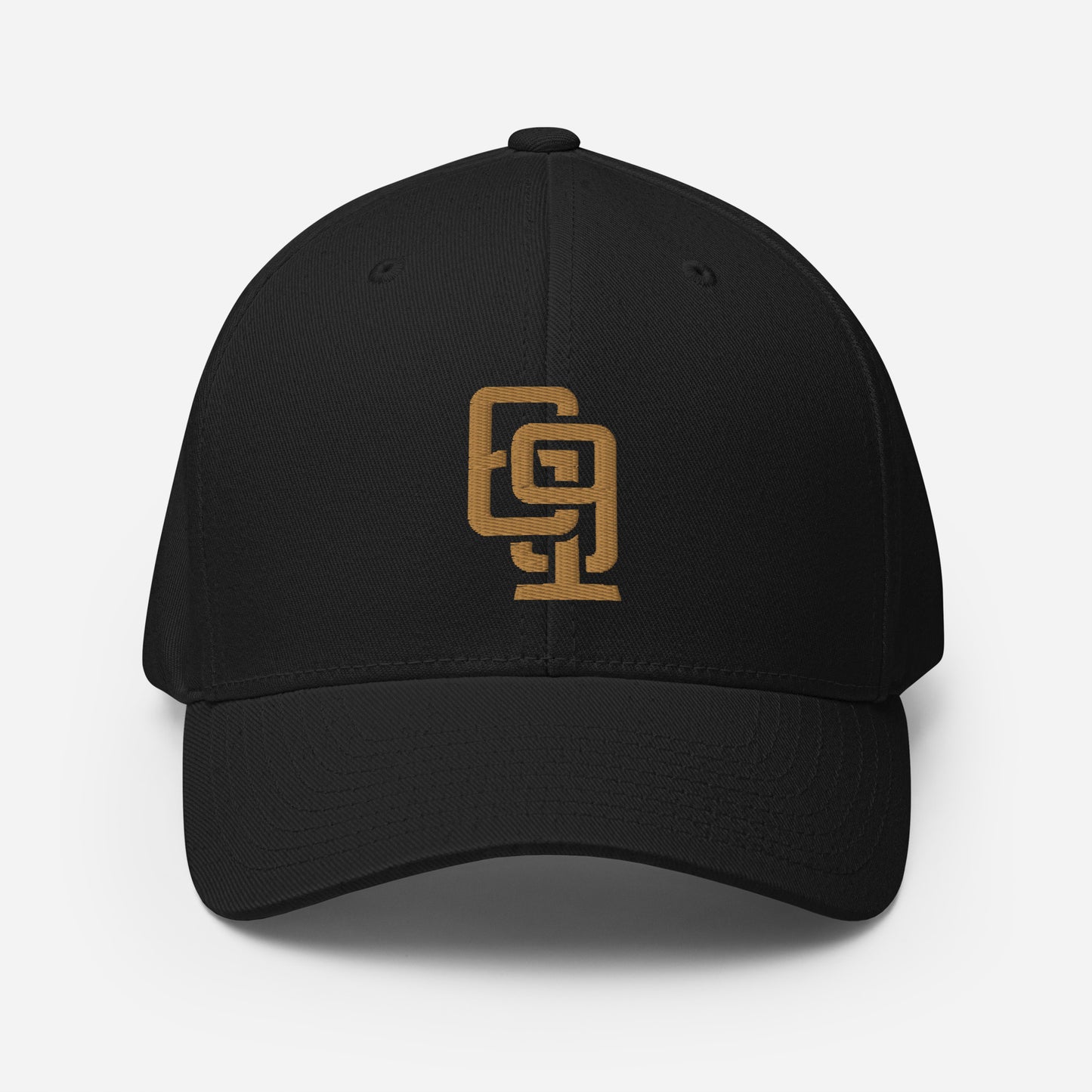 "619" Structured Twill Cap | E Luna Brand ESSENTIAL | 2 Old Gold Thread Logos