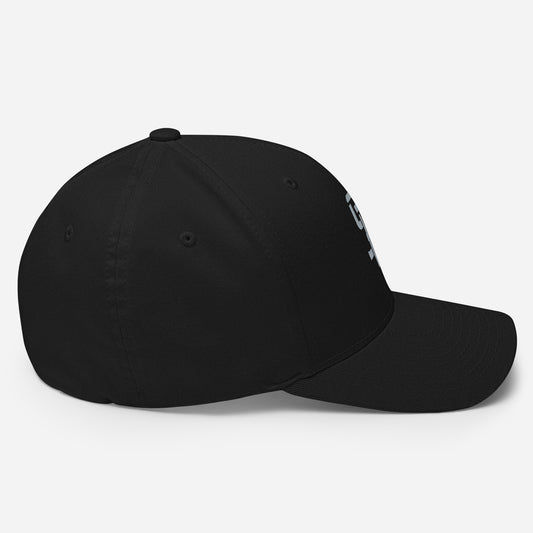 "SAN" Structured Twill Cap | E Luna Brand ESSENTIAL | 2 Grey Thread Logos | 3D Puff Edition