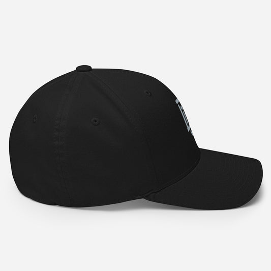 Gorra de sarga estructurada "DGO" | E Luna Brand ESSENTIAL | 2 logotipos de hilo gris | Edición 3D Puff