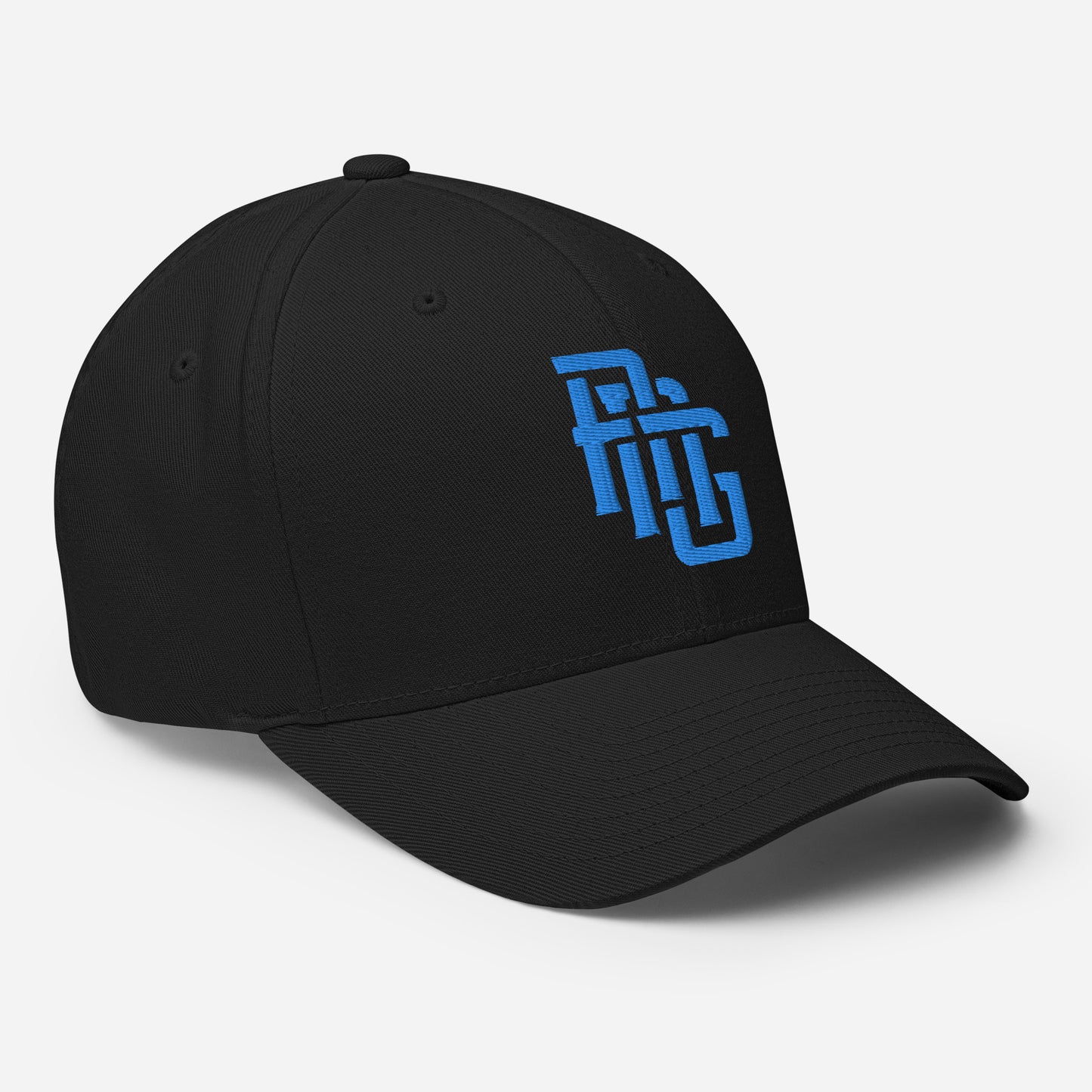 "ANG" Structured Twill Cap | E Luna Brand ESSENTIAL | 2 Aqua/Teal Thread Logos