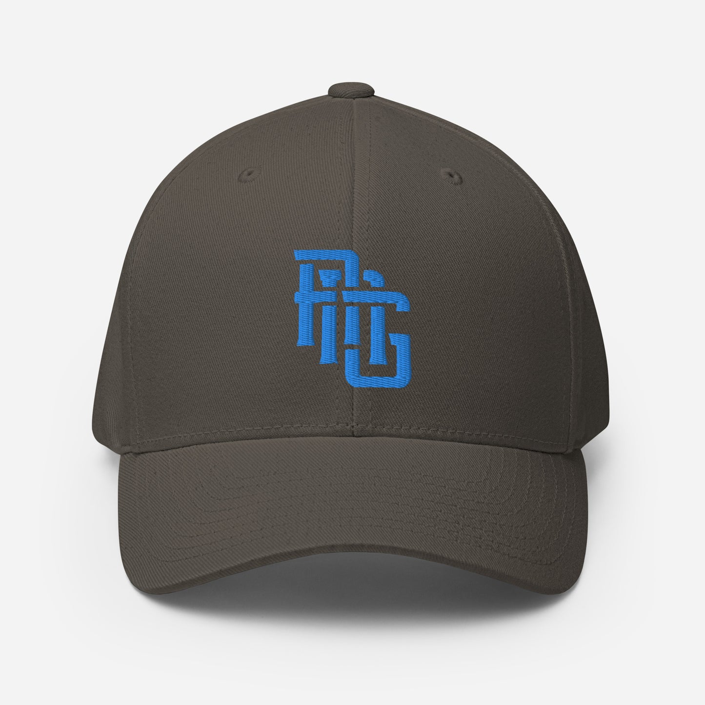 "ANG" Structured Twill Cap | E Luna Brand ESSENTIAL | 2 Aqua/Teal Thread Logos