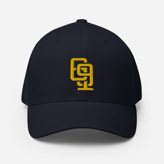 "619" Structured Twill Cap | E Luna Brand ESSENTIAL | 2 Gold Thread Logos